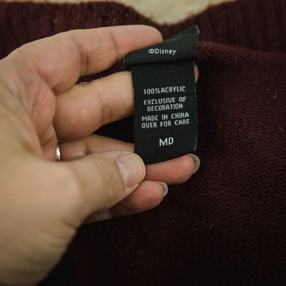 Disney Size Medium M Red Disney Princess Embroidered Patches Open Long Cardigan - Picture 8 of 10